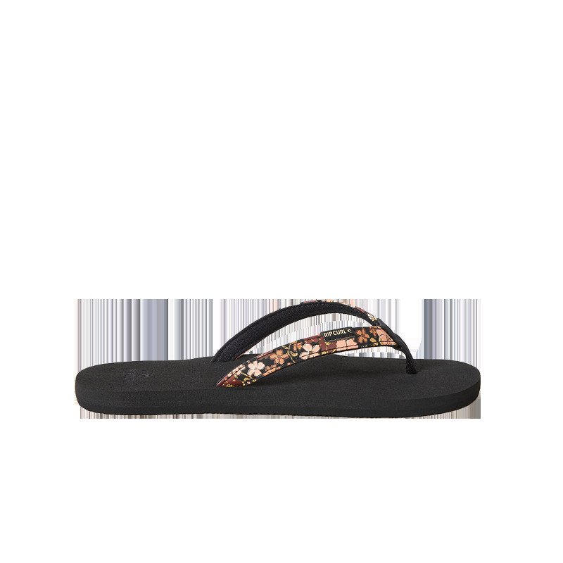 Freedom Bloom Flip Flops in Black & Brown