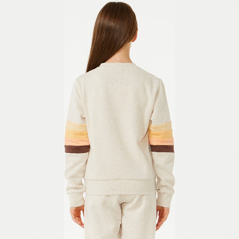 Girls Revival Pannelled Sweatshirt in Oatmeal Marle