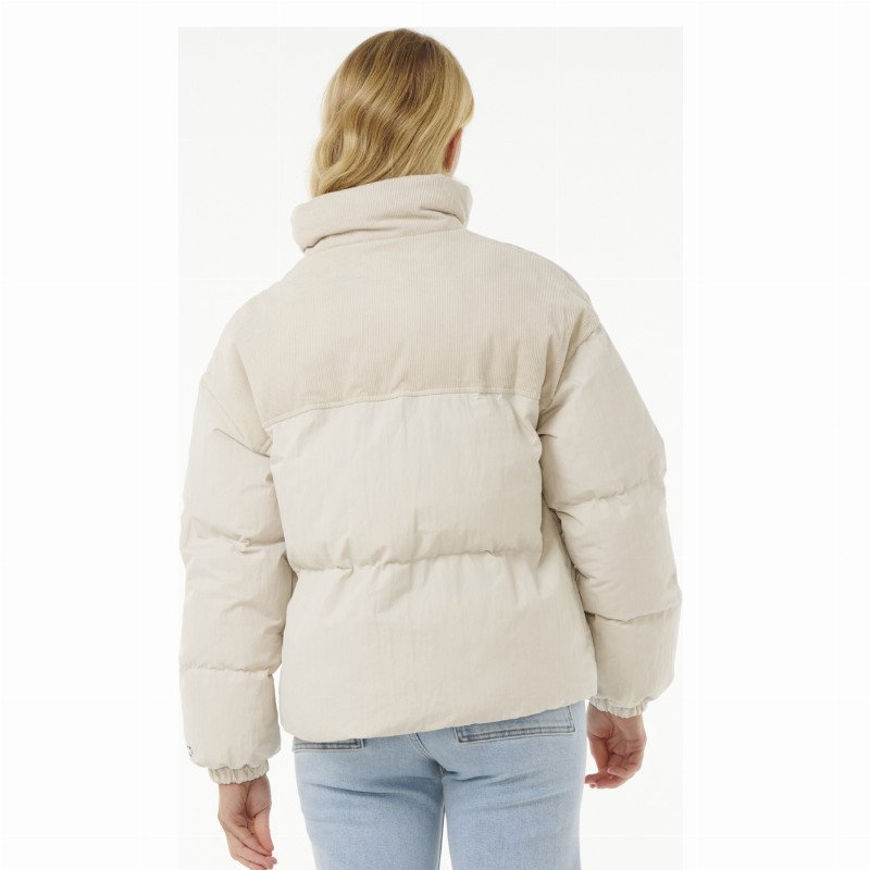 High Tide Mixed Cord Jacket in Off White