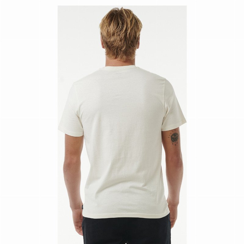 Horizon Badge T-Shirt in Bone