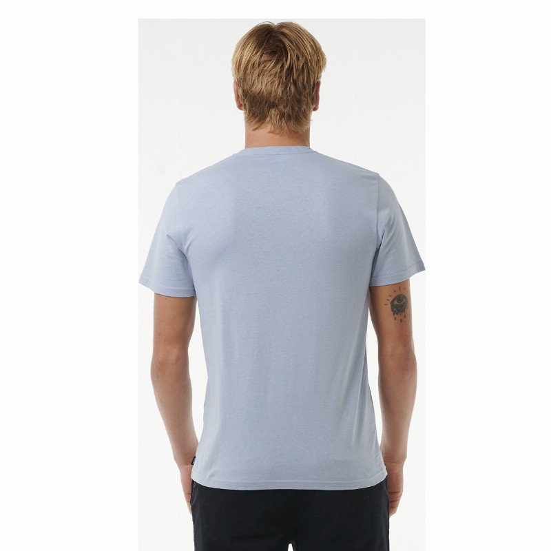 Horizon Badge T-Shirt in Spray Blue