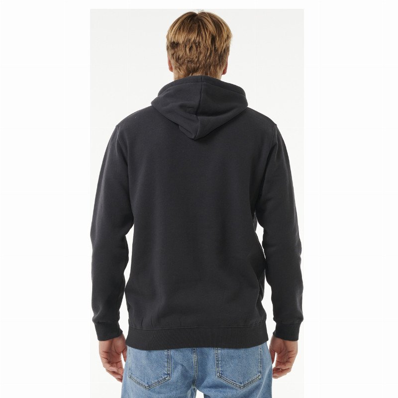 Horizon Zip Thru Hoodie in Washed Black