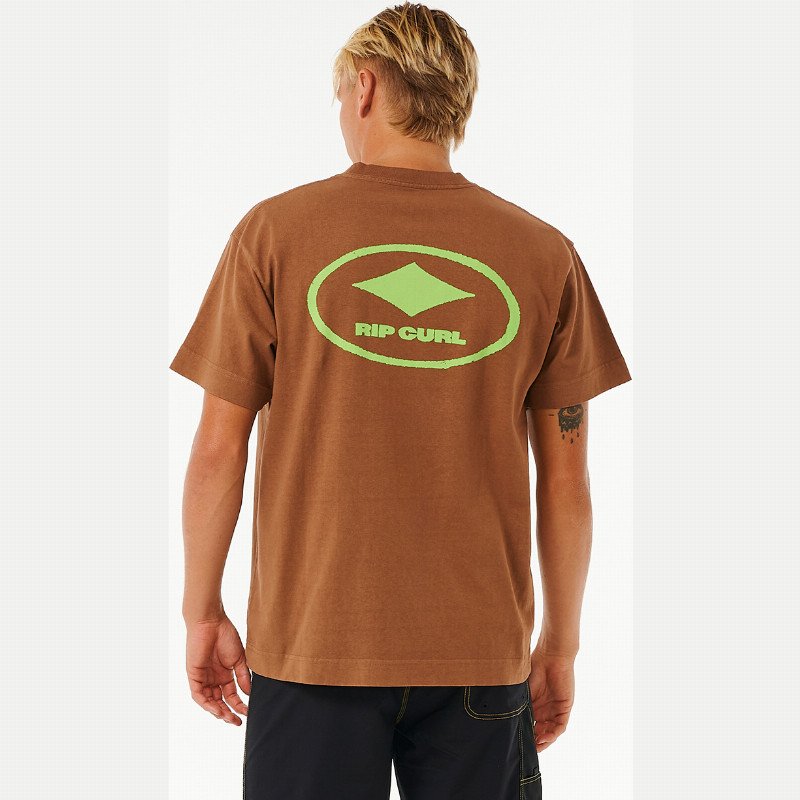 Quality Surf Products Oval T-Shirt in Mocha