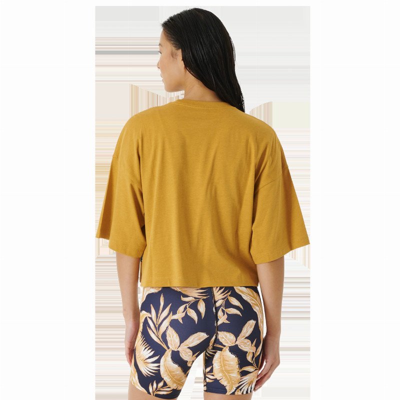 Seacell Crop Heritage T-Shirt in Gold