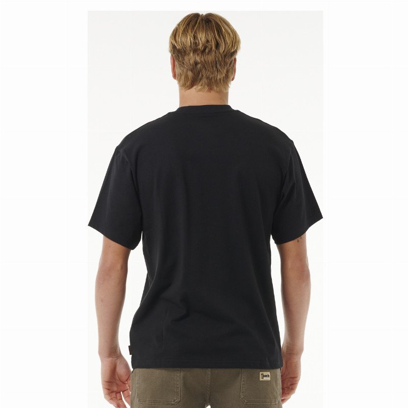 Search Embroidery T-Shirt in Black