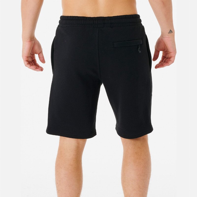 Search Icon Jogger Shorts in Black