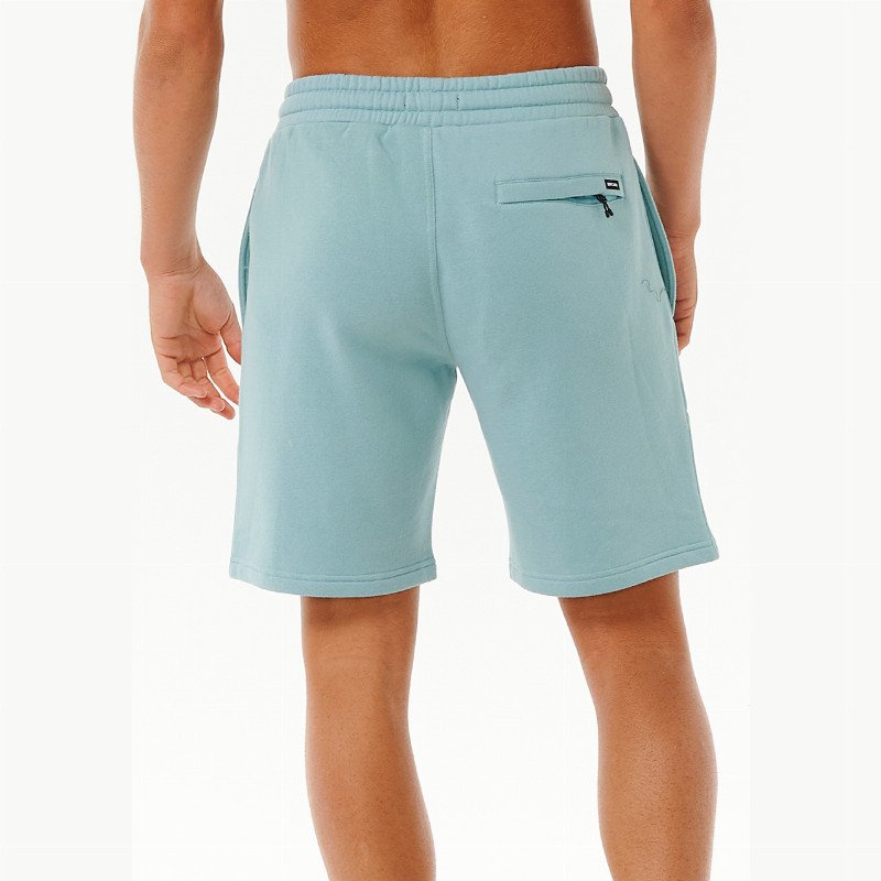 Search Icon Jogger Shorts in Dusty Blue