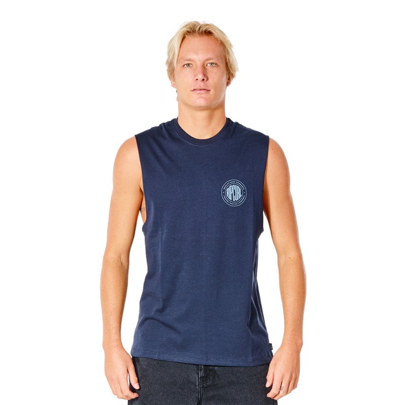 STAPLER MUSCLE VEST - NAVY