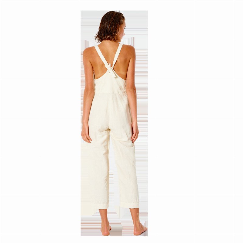 Summer Palm Jumpsuit in Off White