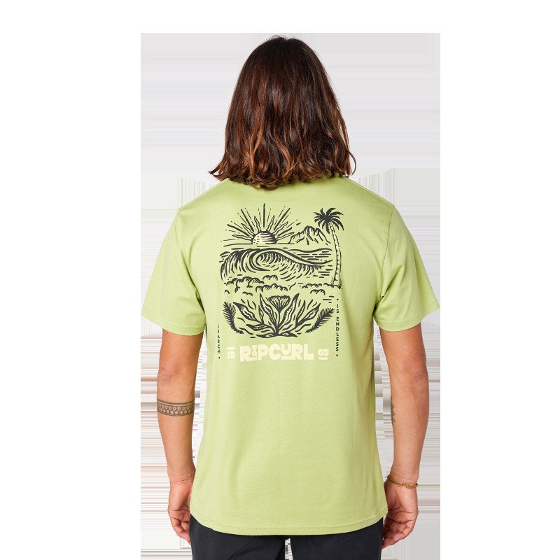 Surf Paradise F & B T-Shirt in Light Khaki