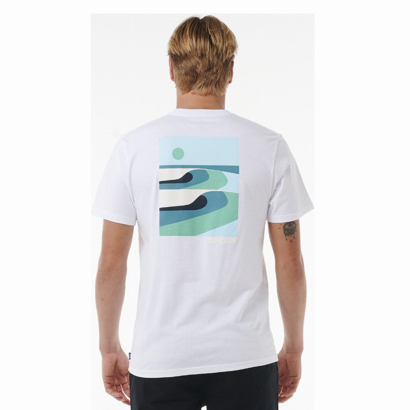 Surf Revival Lined Up T-Shirt in White