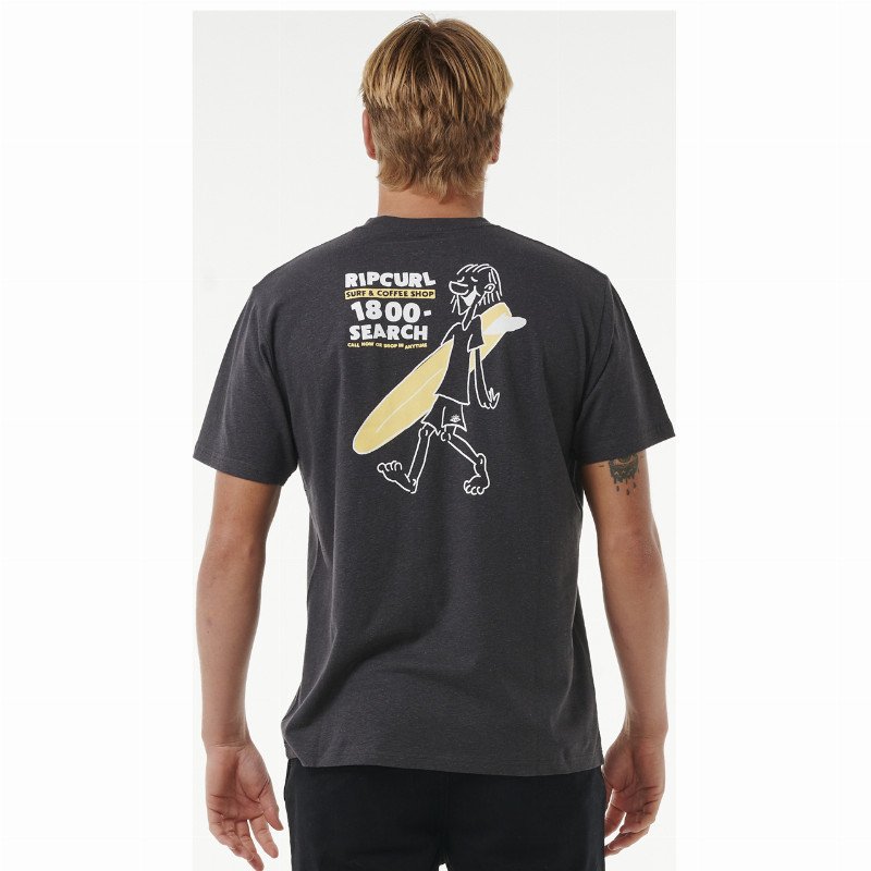 Surfer Dude T-Shirt in Washed Black