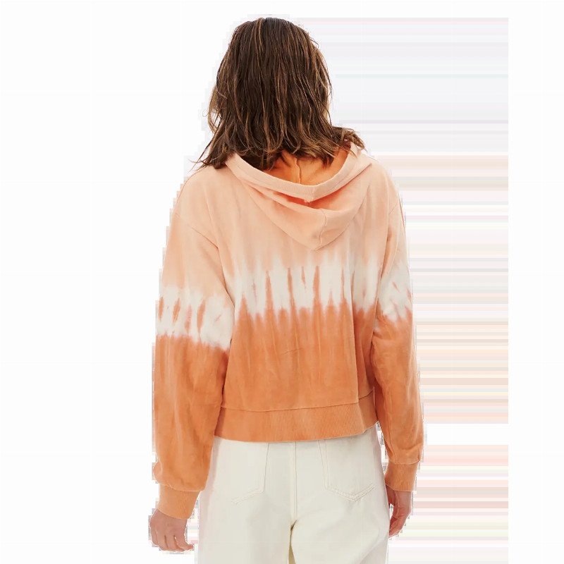 Tie Dye Hoodie in Peach