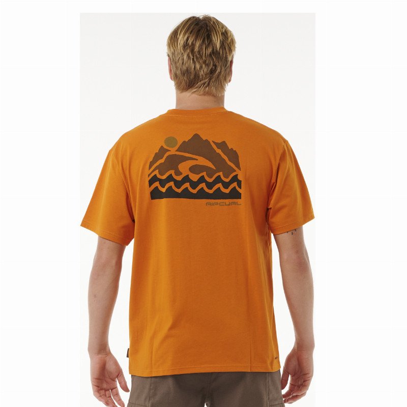 VaporCool Search Trek T-Shirt in Orange Amber