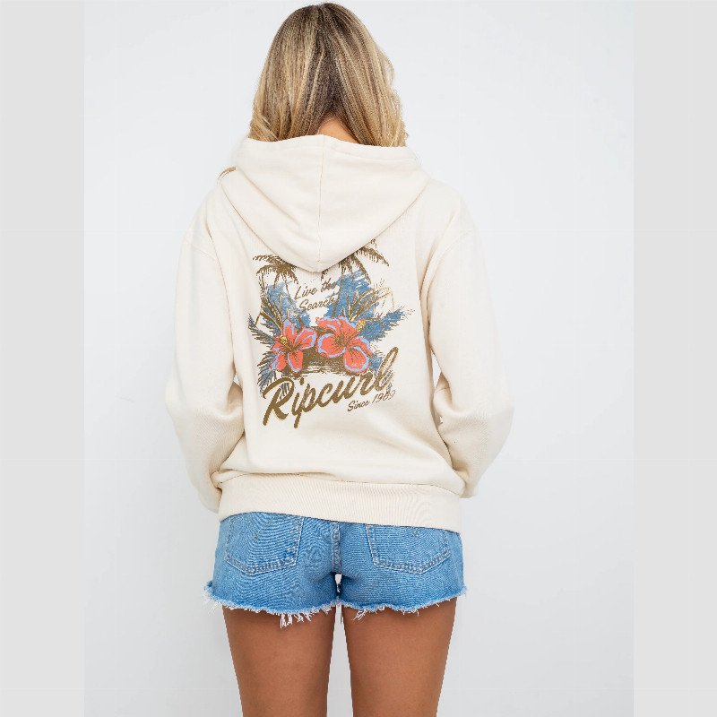 Wild Bloom Hoodie in Bone