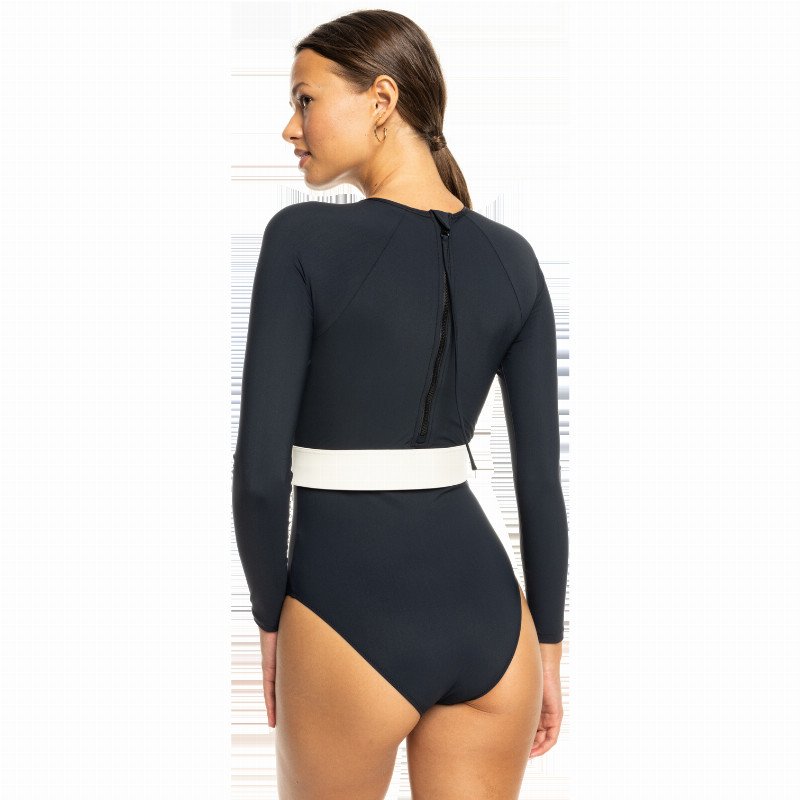 Roxy Active Long Sleeves One Piece Swimsuit in Anthracite