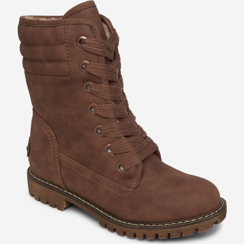 Aldean - Faux Leather Boots for Women - Brown - Roxy