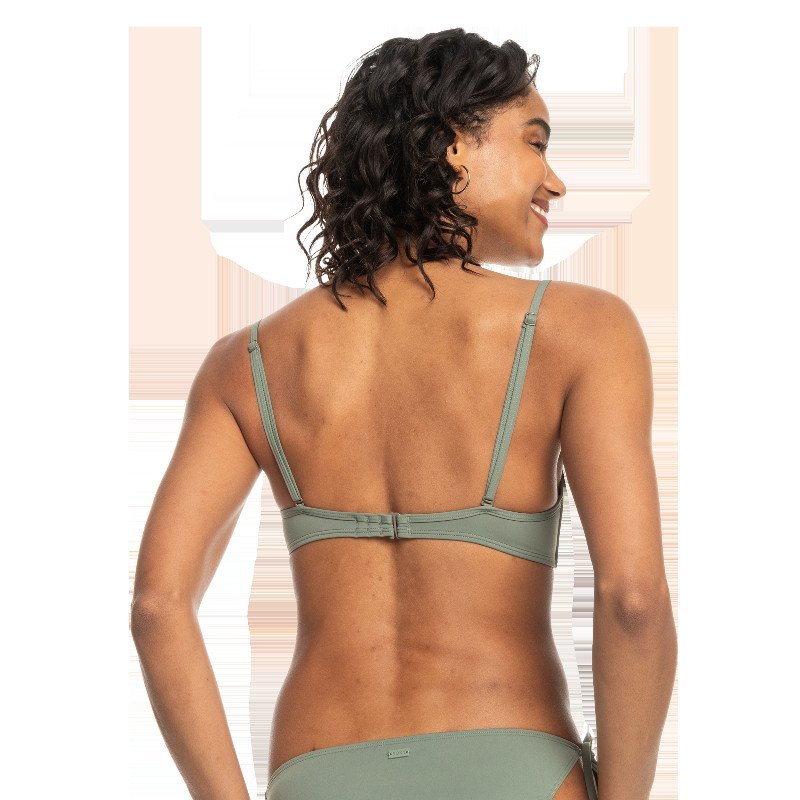 Beach Classic Wrap Bikini Top in Agave Green