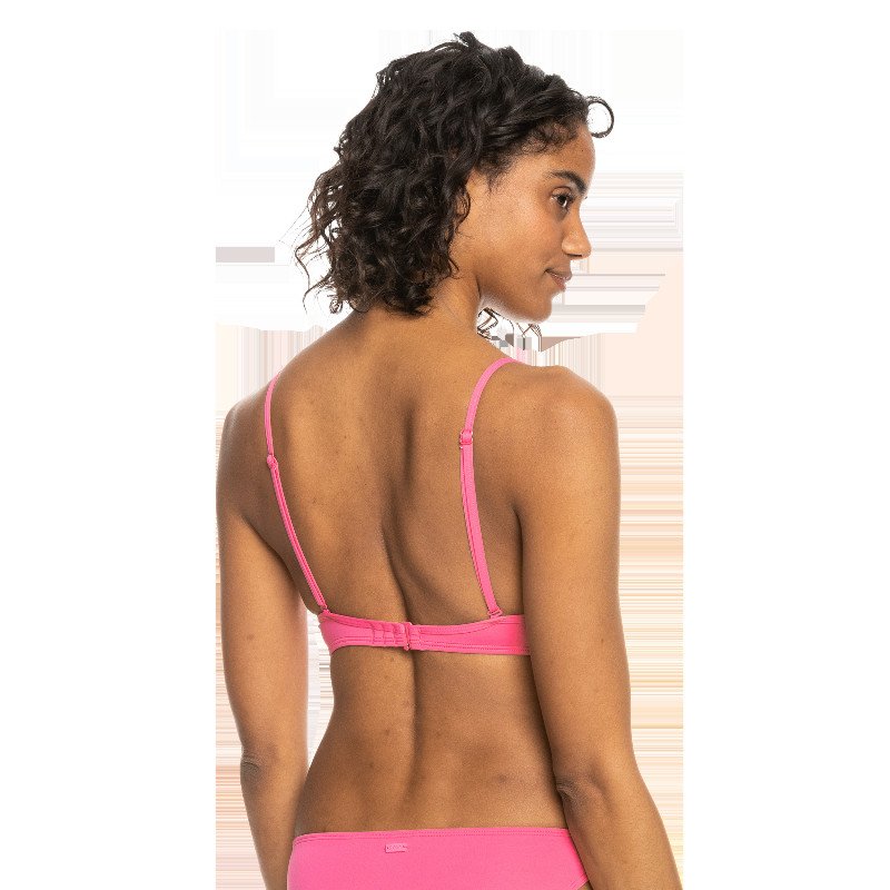 Beach Classic Wrap Bikini Top in Shocking Pink