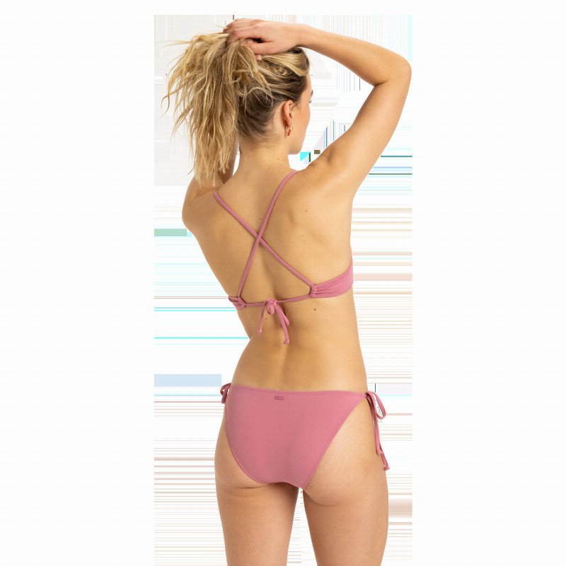 Beach Classics Athletic Tri Bikini Top in Heather Rose