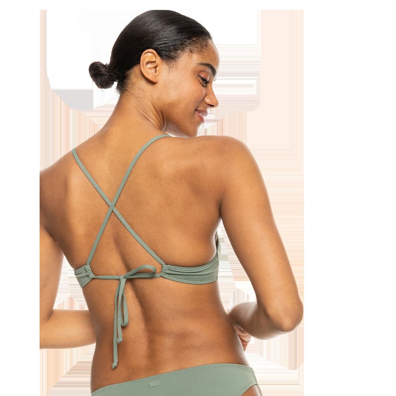 Beach Classics Triangle Bikini Top in Agave Green