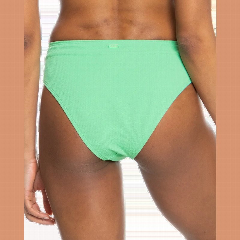 Color Jam Mod Mid Waist Bikini Bottoms in Absinthe Green