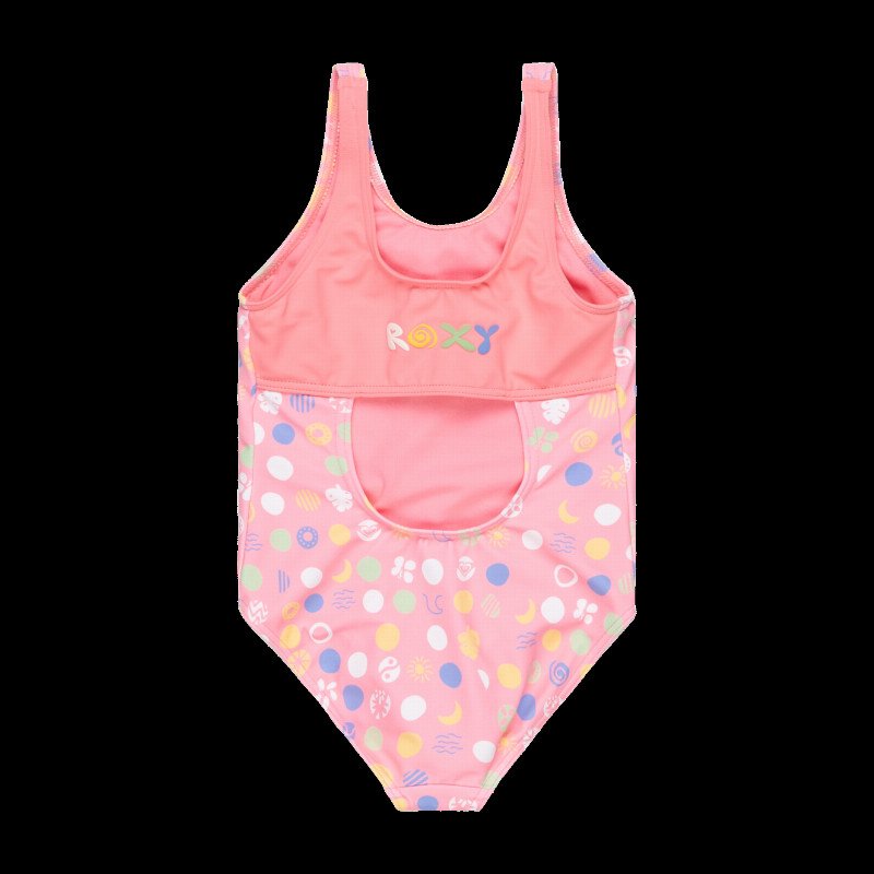 Girls Roxy Dot One Piece Swimsuit in Plumeria Roxy Dots