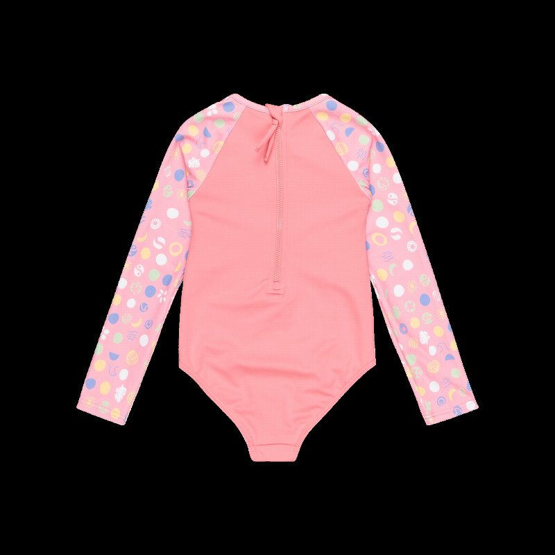 Girls Roxy Dot Onesie Swimsuit in Plumeria Roxy Dots