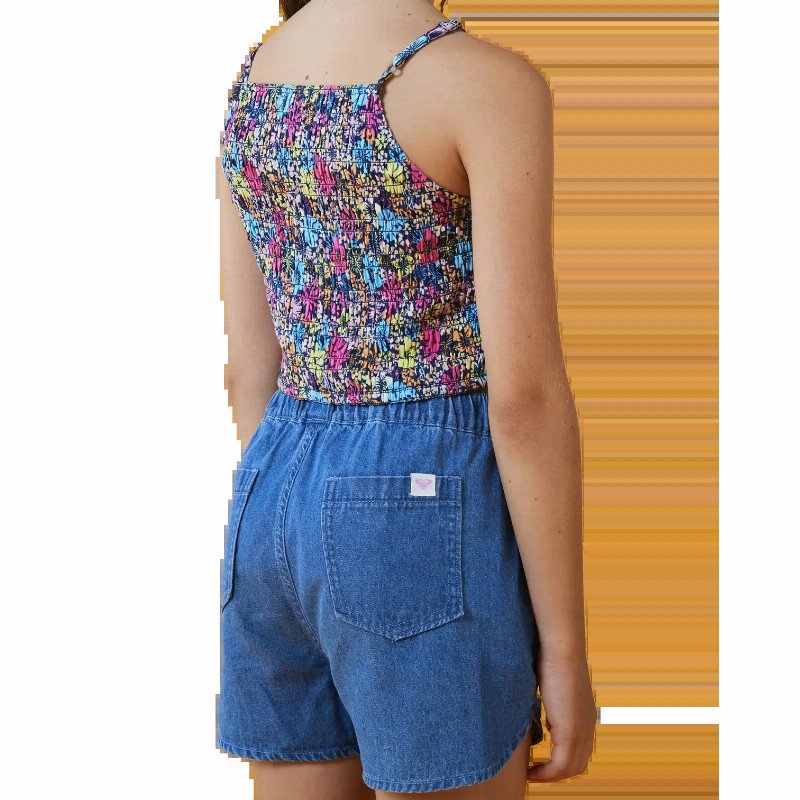 Girls Genial Moment Shorts in Medium Blue