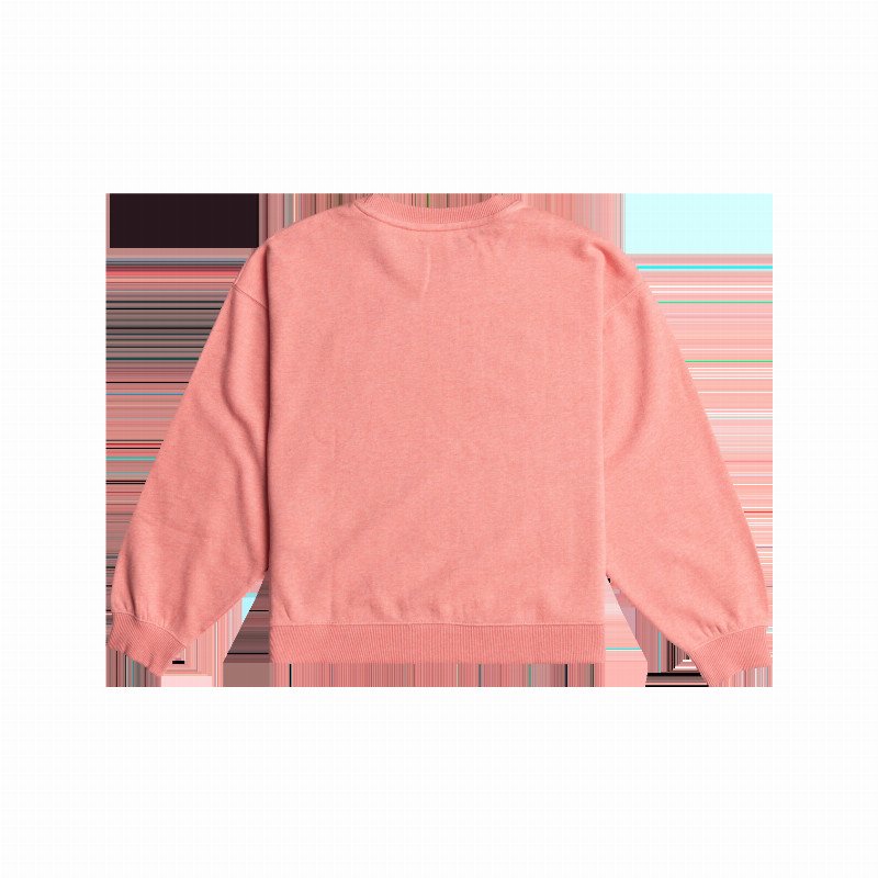 Girls Green and Blues Sweatshirt in Candlelight Peach