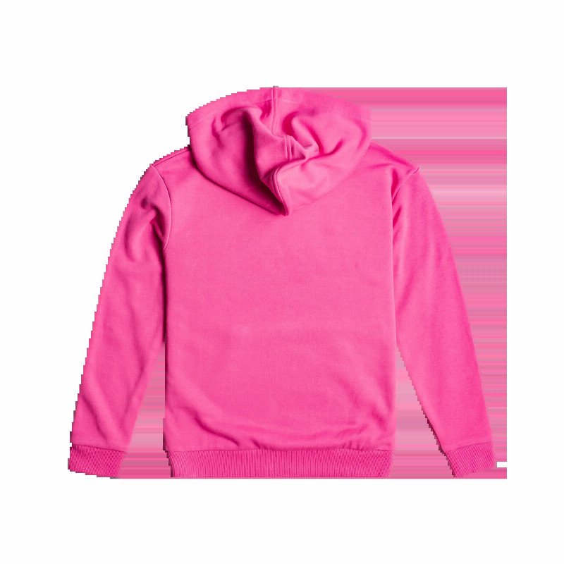 Girls Happiness Forever Hoodie in Pink Guava