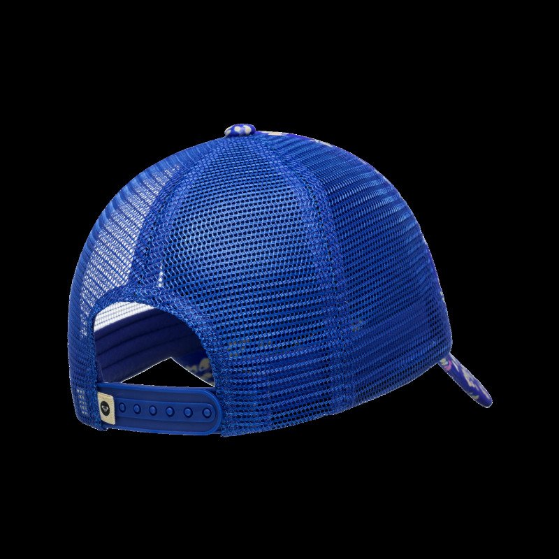 Girls Honey Coconut Trucker Cap in Dazzling Blue Coastline Ditsy