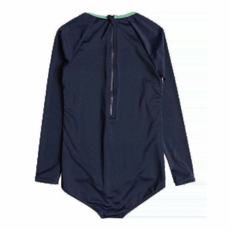 Girls Ilacabo Long Sleeve Swimsuit in Naval Academy