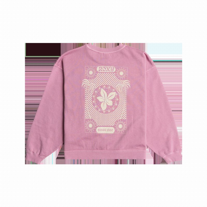 Girls Line up Sweatshirt in Mauve Orchid