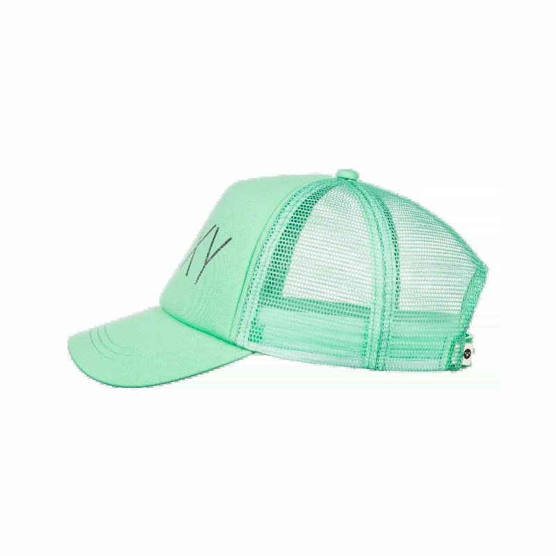 Girls Reggae Town Trucker Cap in Zephyr Green