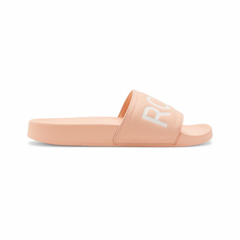 Girls Slippy II Sliders in Peach Cream