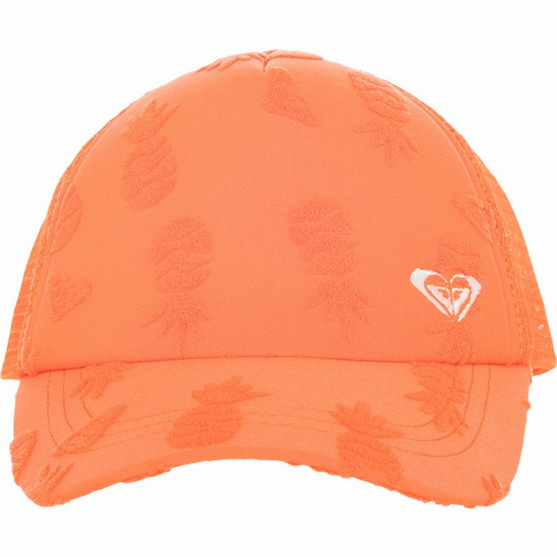 Girls Sweet Lil Heart Trucker Cap in Emberglow Pineapple Teenie