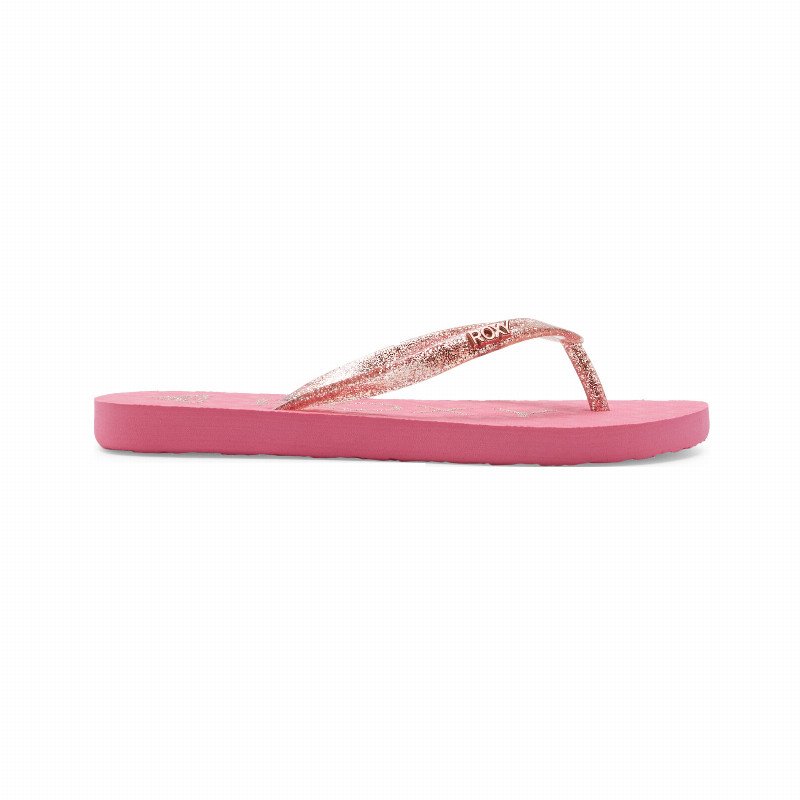 Girls Viva Sparkle Flip Flops in Pink 1