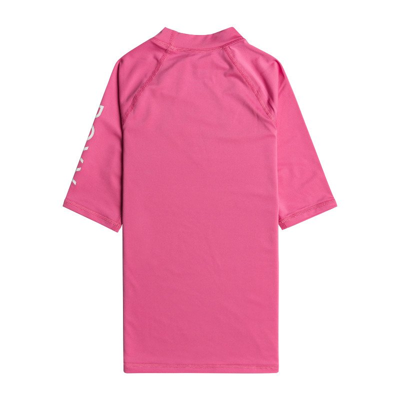 Girls Whole Hearted Rash Vest in Shocking Pink