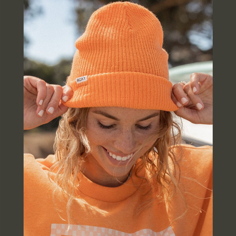 Island Fox Beanie in Tangerine