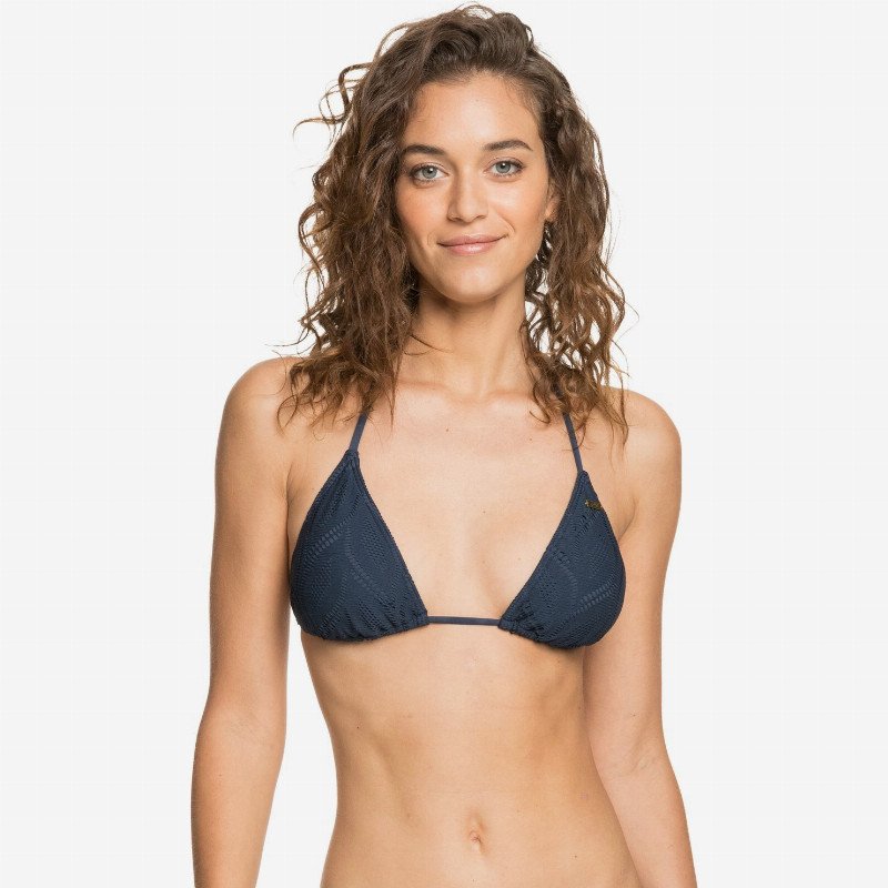 Love Song - Tiki Tri Bikini Top for Women - Blue - Roxy