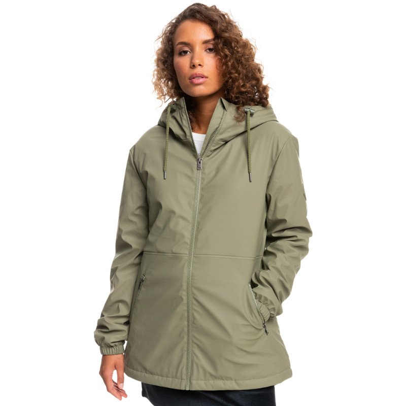 Roxy No Rain No Flowers Jacket - Deep Lichen Green