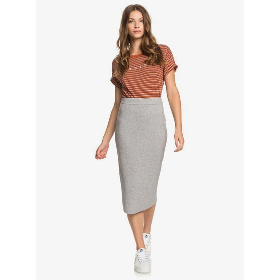 grey midi bodycon skirt