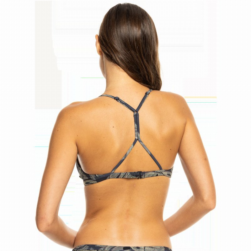 Pro The Cut Back Fixed Tri Bikini Top in Anthracite