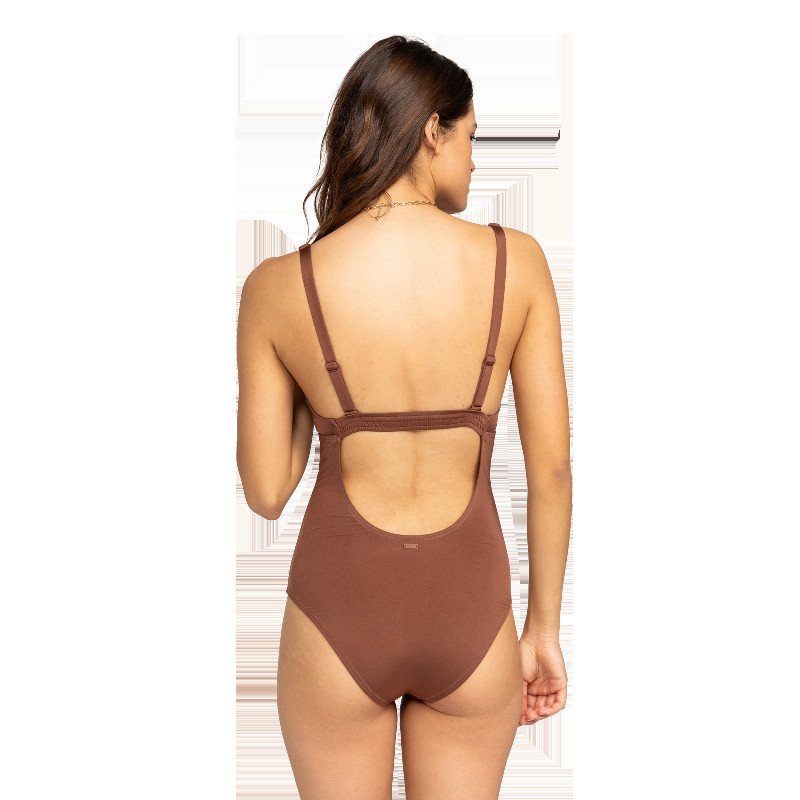 Silky Island D Cup Swimsuit in Rootbeer