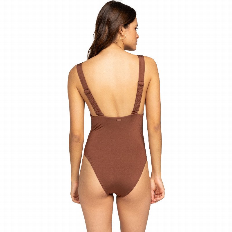 Silky Island One Piece Swimsuit in Root Beer