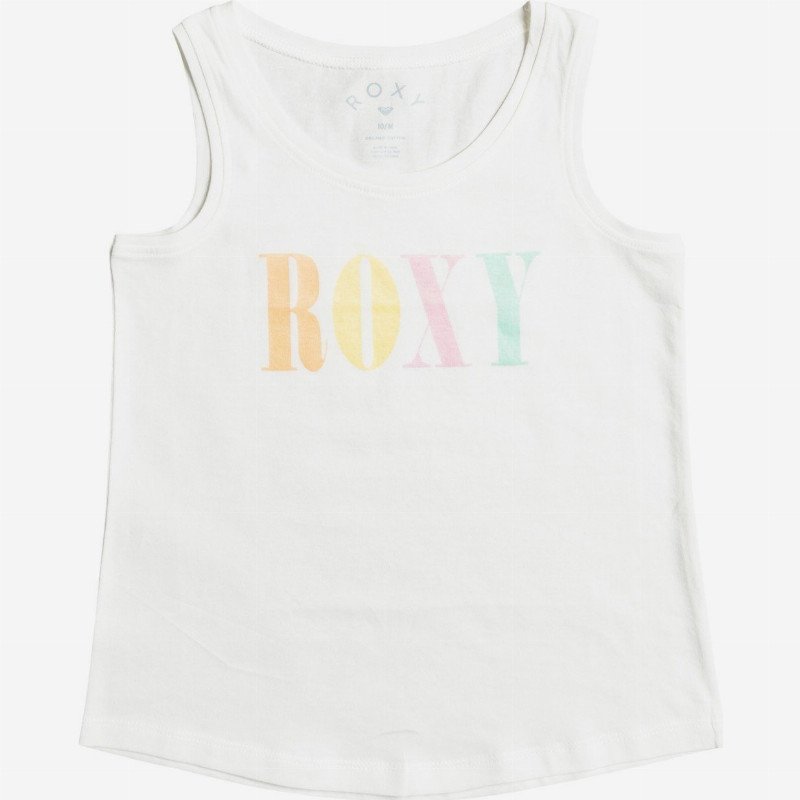 There Is Life - Organic Vest Top for Girls 4-16 - White - Roxy