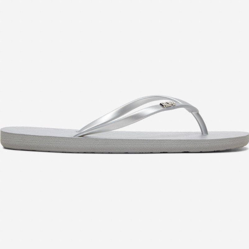 Viva IV Flip Flops in Metallic Silver