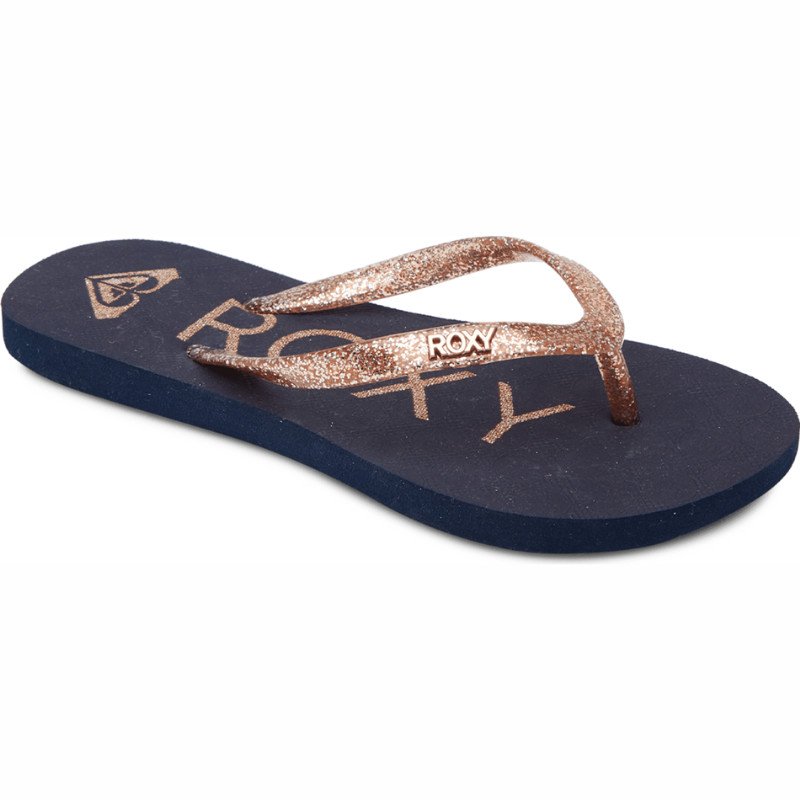 VIVA SPARKLE FLIP FLOPS - TRUE NAVY & GOLD