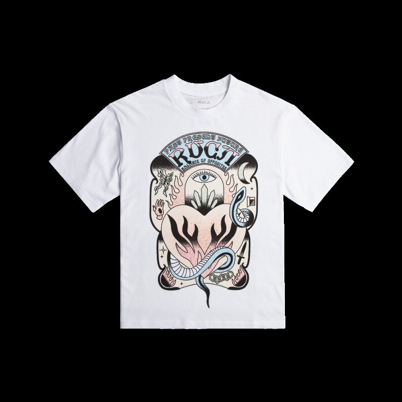 Burning T-Shirt in Antique White